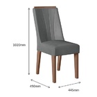 Conjunto Com 02 Cadeiras De Jantar Polônia Amêndoa 03a
