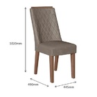 Conjunto Com 02 Cadeiras De Jantar Romênia Amêndoa 01a