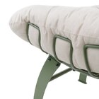 Conjunto Com 02 Poltronas E 02 Puffs Costela Verde Oliva/bege