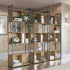 Conjunto Com 03 Estantes 72cm Com Estrutura De Aço Estilo Ind