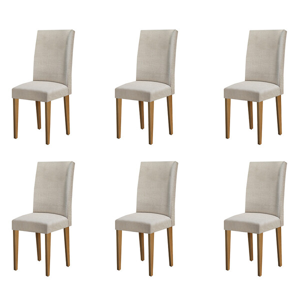 Conjunto Com 06 Cadeiras Para Sala De Jantar Grécia