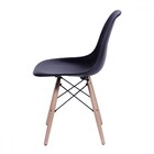 Conjunto Com 10 Cadeiras Eames Pp Preta Base Em Madeira