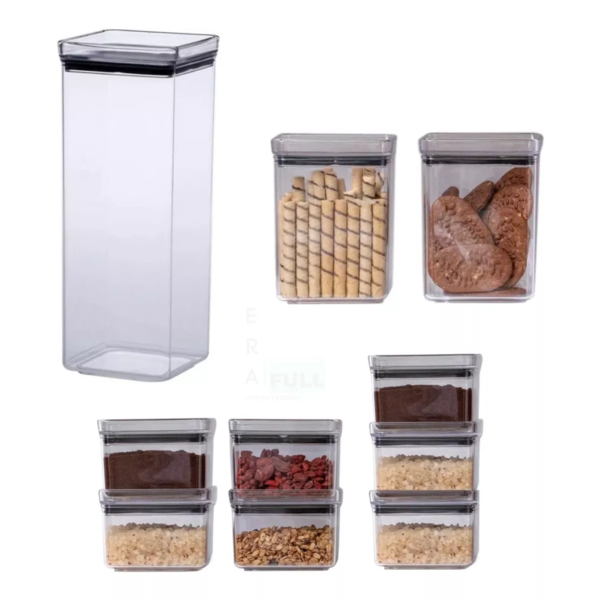 Conjunto Com 10 Potes Herméticos Para Alimentos Lumini