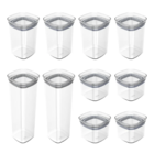 Conjunto Com 10 Potes Herméticos Porta Mantimentos Organizado