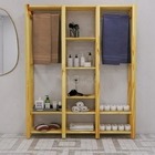 Conjunto Com 12 Prateleiras Closet Aberto Mais Arara Cabideir