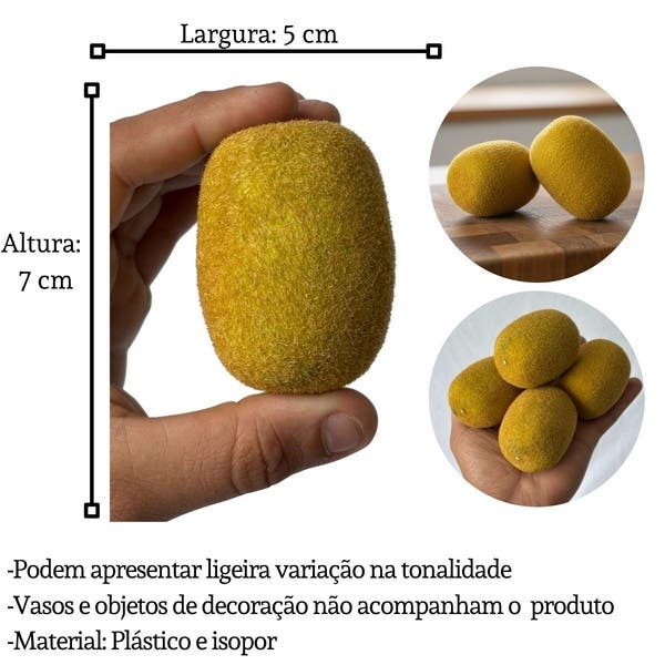 kiwi　7台セット Conjunto Com 18 Frutas Artificiais Kiwi Com 7cm Que Imitam O Real