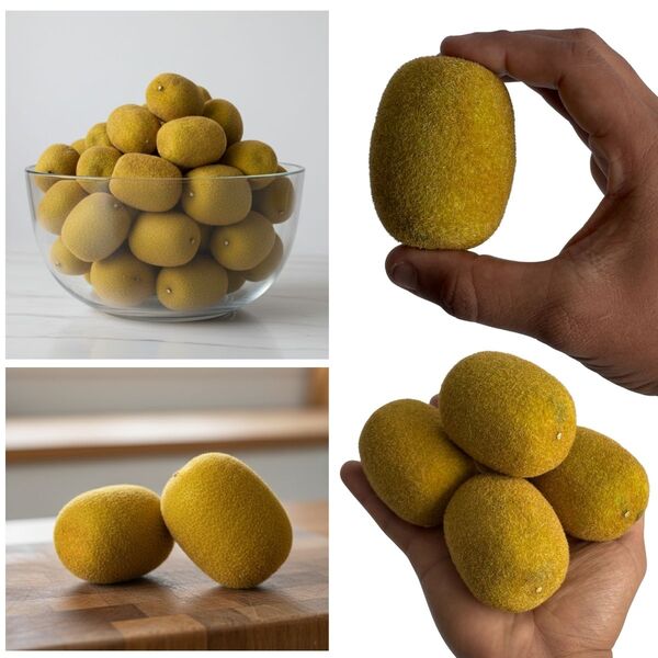 Conjunto Com 18 Frutas Artificiais Kiwi Com 7cm Que Imitam O Real