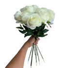 Conjunto Com 18 Hastes De Rosas Brancas Artificial No Estilo