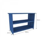 Conjunto Com 1 Banco, 1 Prateleira E 2 Nichos Pullen  Azul