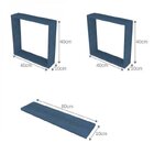 Conjunto Com 1 Banco, 1 Prateleira E 2 Nichos Pullen  Azul