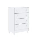 Conjunto Com 1 Berço 1 Cômoda 4 Gavetas Ariel  Branco