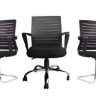 Conjunto Com 1 Cadeira Diretor E 2 Cadeiras Interlocutor Pele