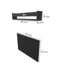 Conjunto Com 1 Escrivaninha Suspensa E 2 Prateleiras 60cm Pre