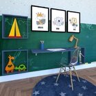 Conjunto Com 1 Mesa Dobrável 60cm E 3 Nichos  Azul