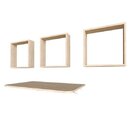 Conjunto Com 1 Mesa Dobrável 60cm E 3 Nichos  Geneve