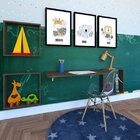 Conjunto Com 1 Mesa Dobrável 80cm E 3 Nichos  Ameixa Negra