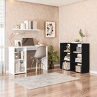 Conjunto Com 1 Mesa Escrivaninha 3 Nichos Veneta E 1 Estante