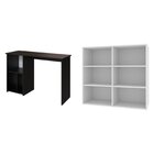 Conjunto Com 1 Mesa Escrivaninha 3 Nichos Veneta E 1 Estante