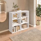 Conjunto Com 1 Mesa Escrivaninha 3 Nichos Veneta E 1 Estante