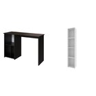 Conjunto Com 1 Mesa Escrivaninha 3 Nichos Veneta E 1 Estante