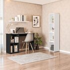 Conjunto Com 1 Mesa Escrivaninha 3 Nichos Veneta E 1 Estante