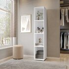 Conjunto Com 1 Mesa Escrivaninha 3 Nichos Veneta E 1 Estante