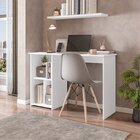 Conjunto Com 1 Mesa Escrivaninha 3 Nichos Veneta E 2 Estantes