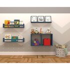 Conjunto Com 1 Nicho E 3 Prateleiras Trini  Azul