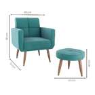 Conjunto Com 1 Poltrona E 1 Puff Havana Acqua