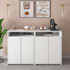 Conjunto Com 2 Armários De Escritório Cool 2 Pt Branco