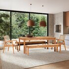 Conjunto Com 2 Bancos, 2 Cadeiras Com Braço E 1 Mesa 180cm Tr