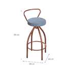 Conjunto Com 2 Banquetas Artois Cobre E Cinza