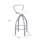 Conjunto Com 2 Banquetas Artois Cromado E Branco