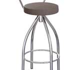 Conjunto Com 2 Banquetas Artois Cromado E Marrom