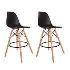 Conjunto Com 2 Banquetas Charles Eames Preto