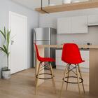 Conjunto Com 2 Banquetas Charles Eames Vermelho