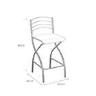 Conjunto Com 2 Banquetas Del Cromado E Branco