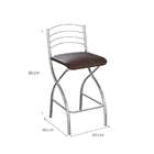 Conjunto Com 2 Banquetas Del Cromado E Tabaco