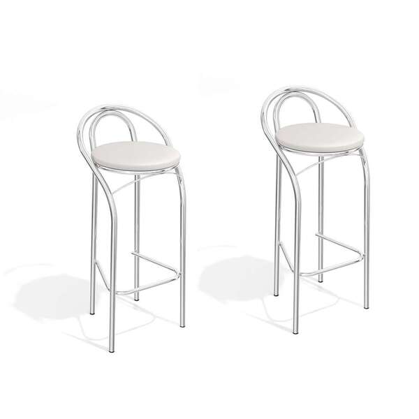 Conjunto Com 2 Banquetas Dublin Branco