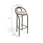 Conjunto Com 2 Banquetas Dublin Bronze E Nude