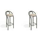 Conjunto Com 2 Banquetas Dublin Bronze E Nude