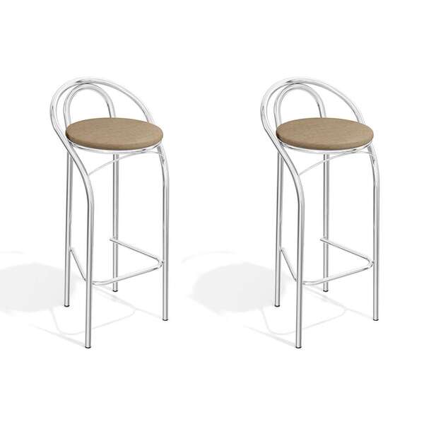 Conjunto Com 2 Banquetas Dublin Capuccino