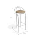 Conjunto Com 2 Banquetas Dublin Capuccino