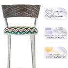 Conjunto Com 2 Banquetas Em Alumínio E Fibra Sintética E Teci