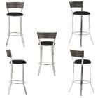 Conjunto Com 2 Banquetas Em Alumínio E Fibra Sintética E Teci