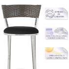 Conjunto Com 2 Banquetas Em Alumínio E Fibra Sintética E Teci