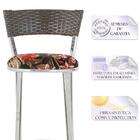 Conjunto Com 2 Banquetas Em Alumínio E Fibra Sintética E Teci