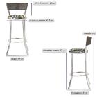 Conjunto Com 2 Banquetas Em Alumínio E Fibra Sintética E Teci