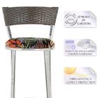 Conjunto Com 2 Banquetas Em Alumínio E Fibra Sintética E Teci