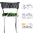 Conjunto Com 2 Banquetas Em Alumínio, Fibra Sintética E Tecid